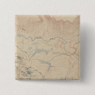 Mammoth Hot Springs en Vicinity 2 Vierkante Button 5,1 Cm