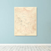 Mammoth Hot Springs en Vicinity Canvas Afdruk (Insitu (Houten vloer))