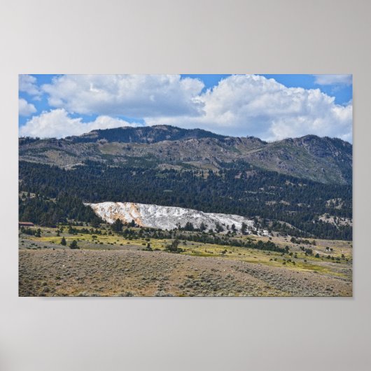 Mammoth Hot Springs Panorama, Yellowstone, Wyoming Poster (Voorkant)