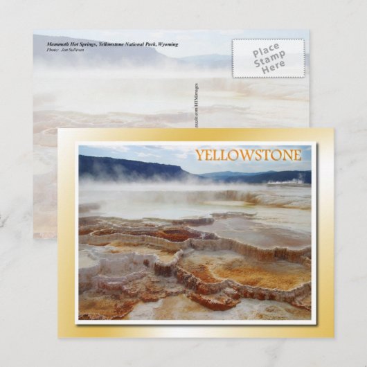 Mammoth Hot Springs, Yellowstone National Park Briefkaart (Voorkant / Achterkant)