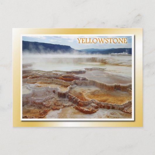 Mammoth Hot Springs, Yellowstone National Park Briefkaart (Voorkant)