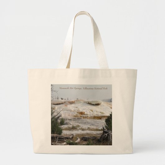 Mammoth Hot Springs, Yellowstone National Park Grote Tote Bag (Voorkant)