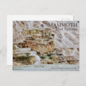 MAMMOTH HOT SPRINGS, YELLOWSTONE NATIONAL PARK, WY BRIEFKAART (Voorkant / Achterkant)