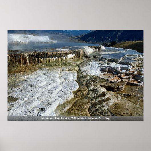 Mammoth Hot Springs, Yellowstone National Park, Wy Poster