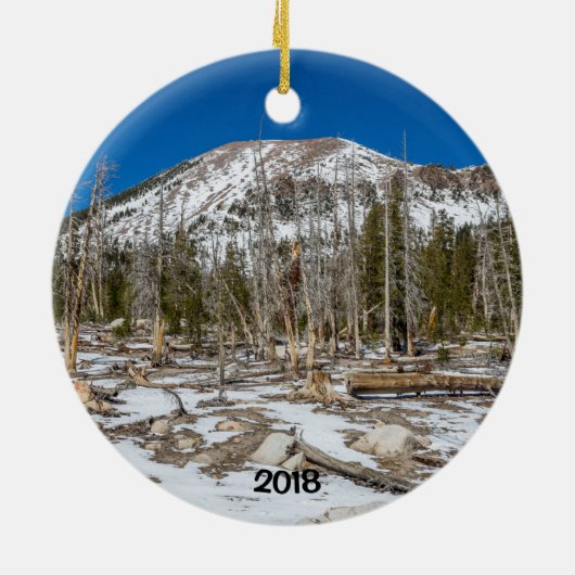 Mammoth Lakes, CA Keramisch Ornament (Achterkant)