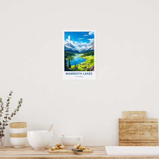 Mammoth Lakes California Reisprint Poster (Keuken)
