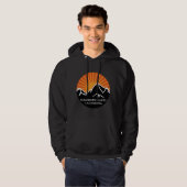 Mammoth Lakes California Retro Sunset Mountains Vi Hoodie (Voorkant volledig)