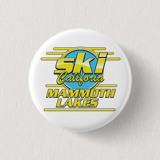 Mammoth Lakes California Ski logo in het Nederland Ronde Button 3,2 Cm (Voorkant)