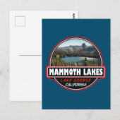 Mammoth Lakes California Travel Art Emblem Briefkaart (Voorkant / Achterkant)
