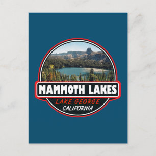 Mammoth Lakes California Travel Art Emblem Briefkaart