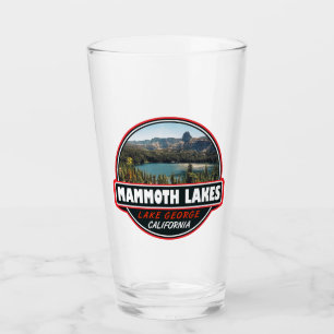 Mammoth Lakes California Travel Art Emblem Glas