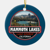Mammoth Lakes California Travel Art Emblem Keramisch Ornament (Voorkant)