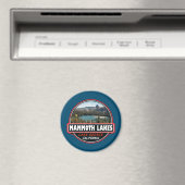 Mammoth Lakes California Travel Art Emblem Magneet (Insitu (Vaatwasser))