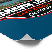 Mammoth Lakes California Travel Art Emblem Poster (Hoek)