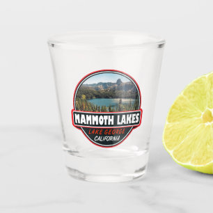Mammoth Lakes California Travel Art Emblem Shot Glas
