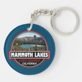 Mammoth Lakes California Travel Art Emblem Sleutelhanger (Achterkant)