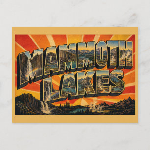 Mammoth Lakes Californië Basalt Waterval Piek Kuns Briefkaart