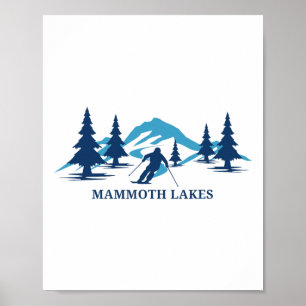 Mammoth Lakes Californië Skigebied Skiën Skiloper Poster