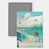 Mammoth Lakes koelkastmagneet Magneet (Voorkant / Achterkant)