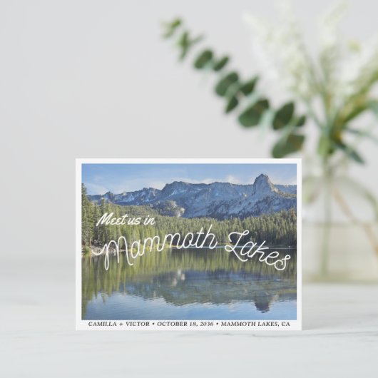 Mammoth Lakes Wedding Save the Date Briefkaart (Staand voorkant)