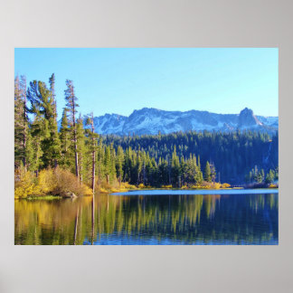MAMMOTH LAKT AREA MET HERFST REFLECTIES POSTER