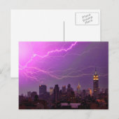 Mammoth Lightning Strike Over Midtown NYC Skyline Briefkaart (Voorkant / Achterkant)
