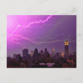Mammoth Lightning Strike Over Midtown NYC Skyline Briefkaart (Voorkant)