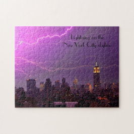 Mammoth Lightning Strike Over Midtown NYC Skyline Legpuzzel