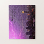 Mammoth Lightning Strike Over Midtown NYC Skyline Legpuzzel (Verticaal)