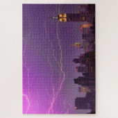 Mammoth Lightning Strike Over Midtown NYC Skyline Legpuzzel (Verticaal)