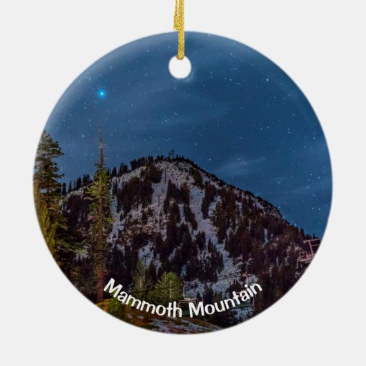 Mammoth Mountain, CA Keramisch Ornament (Achterkant)