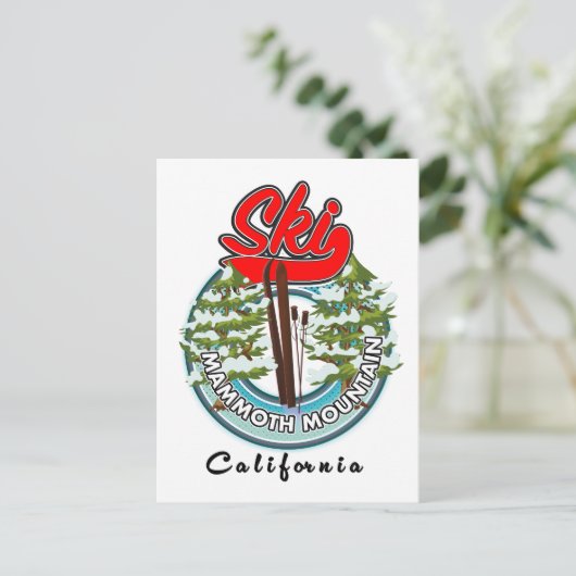 Mammoth Mountain California logo Briefkaart (Staand voorkant)