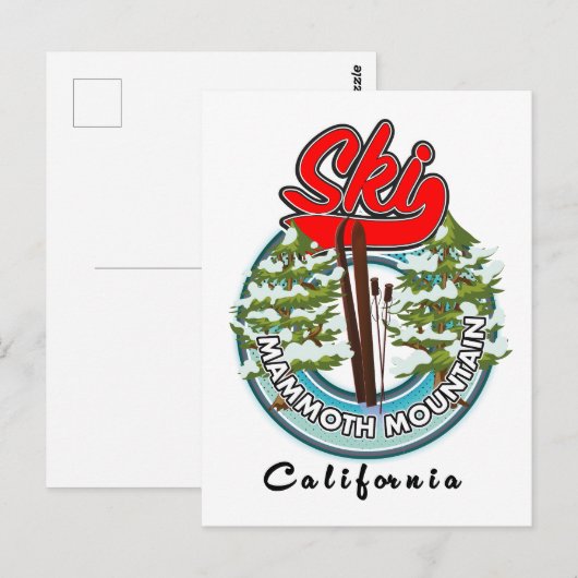Mammoth Mountain California logo Briefkaart (Voorkant / Achterkant)
