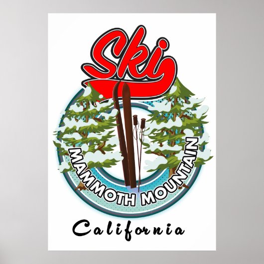 Mammoth Mountain California logo Poster (Voorkant)