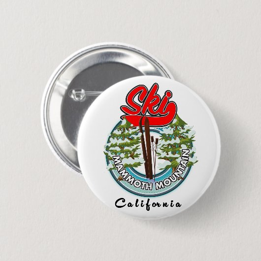 Mammoth Mountain California logo Ronde Button 5,7 Cm (Voorkant /achterkant)
