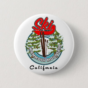 Mammoth Mountain California logo Ronde Button 5,7 Cm