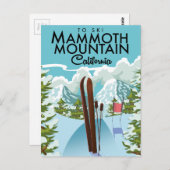Mammoth Mountain California naar ski Briefkaart (Voorkant / Achterkant)