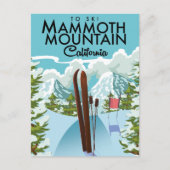 Mammoth Mountain California naar ski Briefkaart (Voorkant)