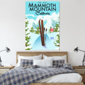 Mammoth Mountain California naar ski Canvas Afdruk (Insitu (Slaapkamer))
