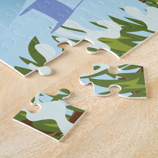 Mammoth Mountain California naar ski Legpuzzel (Zijkant)