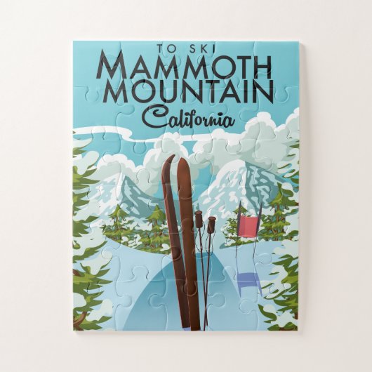 Mammoth Mountain California naar ski Legpuzzel (Verticaal)