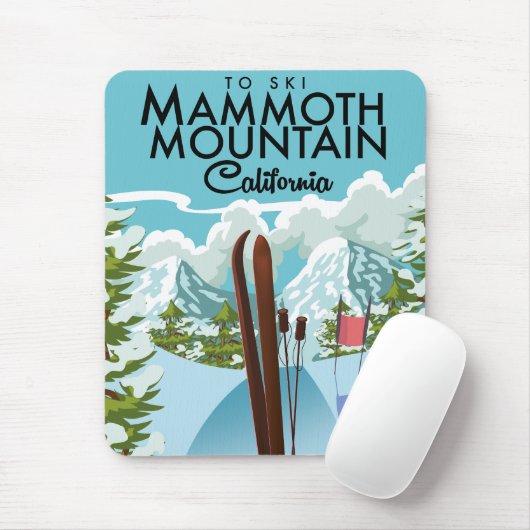 Mammoth Mountain California naar ski Muismat (Met muis)