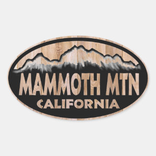 Mammoth Mountain California-oval stickers