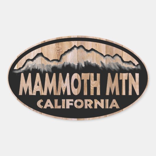 Mammoth Mountain California-oval stickers (Voorkant)