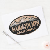 Mammoth Mountain California-oval stickers (Envelop)