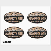 Mammoth Mountain California-oval stickers (Vel)