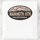 Mammoth Mountain California-oval stickers (Tas)