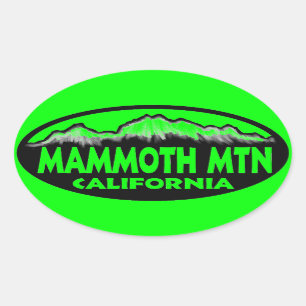 Mammoth Mountain California oval stickers