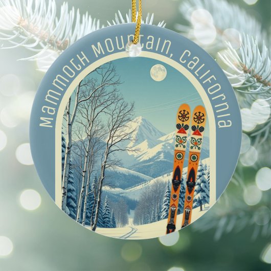 Mammoth Mountain California ski souvenir  Keramisch Ornament