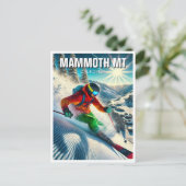 Mammoth Mountain California Skiër Briefkaart (Staand voorkant)